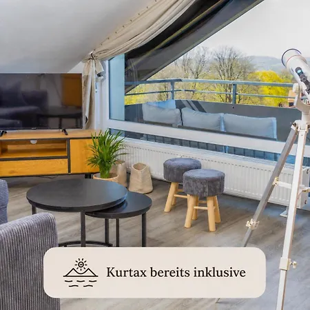 شقة Panoramablick I Grosser Suedwestbalkon I Teleskop I 66 Qm I 5 Personen *